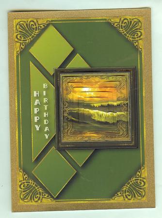 Ocean Waves Pyramid Card Front 2 by Christine Dixon