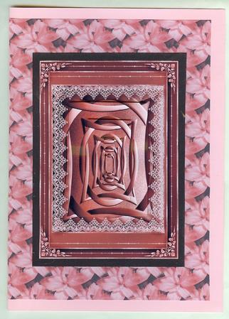 Infinity Card Front in Cinnamon by Christine Dixon