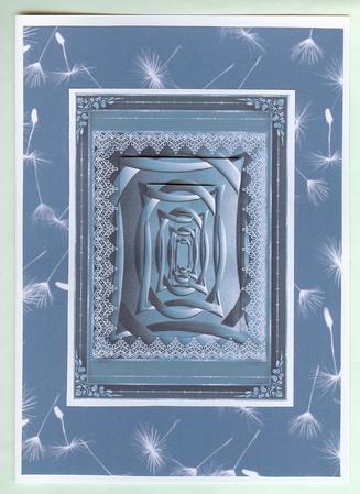 Infinity Card Front in Aqua by Christine Dixon
