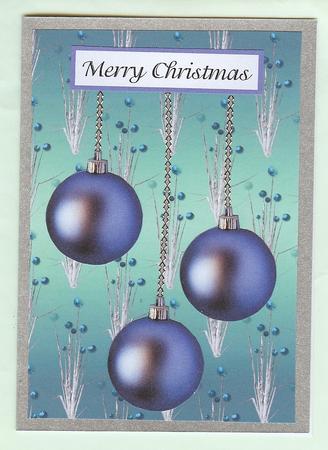 Baubles on Satin Green by Christine Dixon
