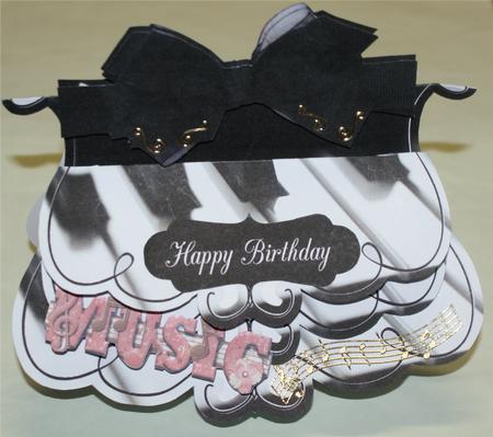 Piano Keys Fold and Flip Card with Instructions by Christine Dixon