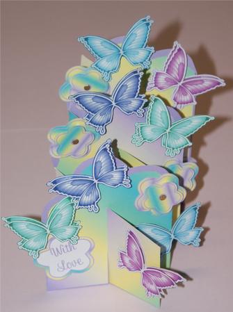 A Swarm of Butterflies Cascade Card Plus by Christine Dixon
