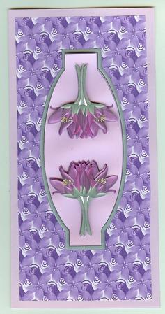 Purple Tropical Flowers Background Sheet by Christine Dixon
