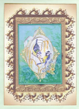 Blue Tits Step by Step Decoupage Sheet by Christine Dixon