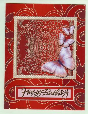 Butterfly Dreams Topper (red) by Christine Dixon