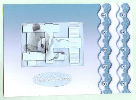 Pearls & Lace Backing Paper in Teal by Christine Dixon
