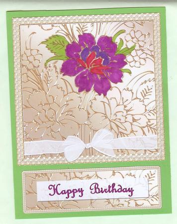 Gilded Window Card Front & Text Plate Gold by Christine Dixon