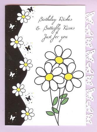 Daisy & Butterfly Wishes Quick Card by Christine Dixon