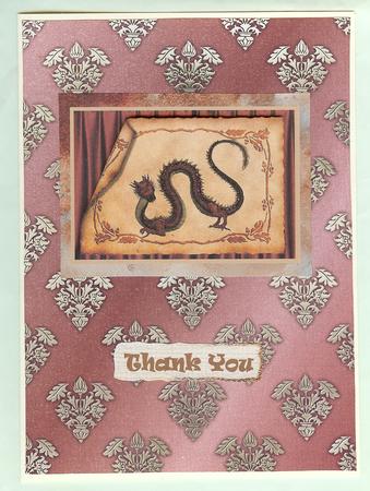 Royal Damask Backing Paper - Gold on Red by Christine Dixon