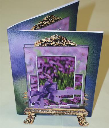 Stand Off Easel Card Fields of Flowers by Christine Dixon