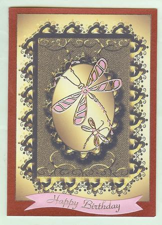 Grace Metallic Embossed Frame Plain Card 10 by Christine Dixon