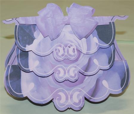 Lilac Roses Fold and Flip Card by Christine Dixon
