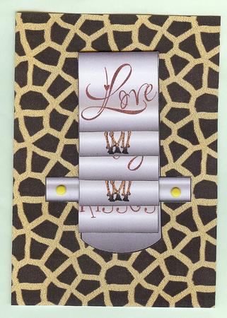 Love,hugs and Kisses with Giraffe Waterfall by Christine Dixon