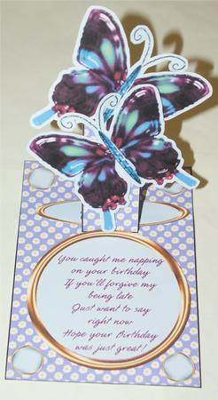 Belated Birthday Butterfly Mini Easel Card by Christine Dixon