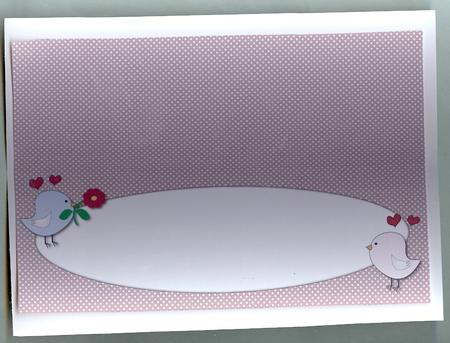 Little Birds Romantic Insert for Large Dl (polka Dots) 3 by Christine Dixon