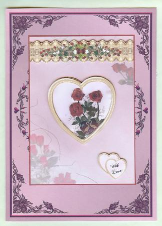 Red Roses and Hearts by Christine Dixon