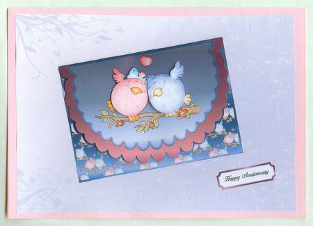Love Birds Envelope Card by Christine Dixon