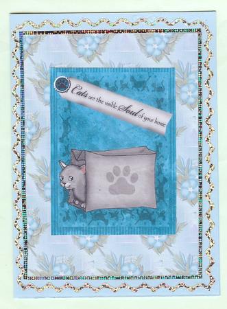 Blue/green Music and Hibiscus Vellum by Christine Dixon