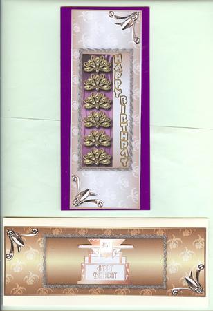 Floralia Large Dl Card Fronts - Arctic and Bronze by Christine Dixon