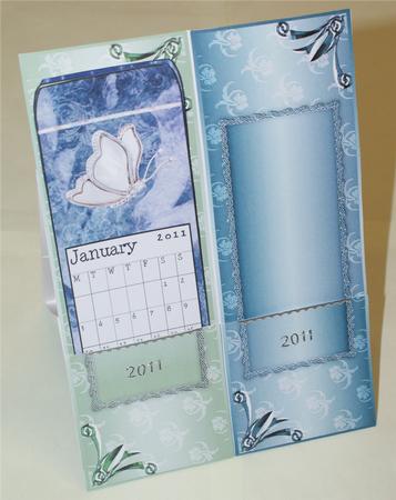 Floralia Large Dl Card Fronts - Green and Turquoise by Christine Dixon