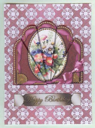 Cornflowers Pink Ornate Scallop Deco Stacker by Christine Dixon