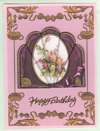 Rose Bouquet Ornate Scallop Deco Stacker by Christine Dixon