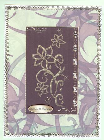 Swirly Flower Various Occasions Topper 2 by Christine Dixon