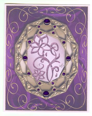 Swirly Flower Metallic Toppers Set 1 by Christine Dixon