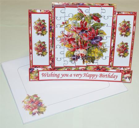 A Piece of the Jigsaw Kit. Fuschias by Christine Dixon