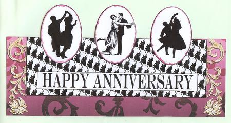 Large Dl Anniversary Over the Edge Card by Christine Dixon