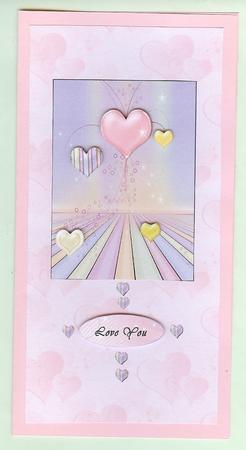 Love You Decoupage Topper A6 by Christine Dixon