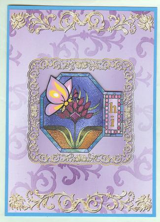 Gilding and Swirls in Lilac by Christine Dixon