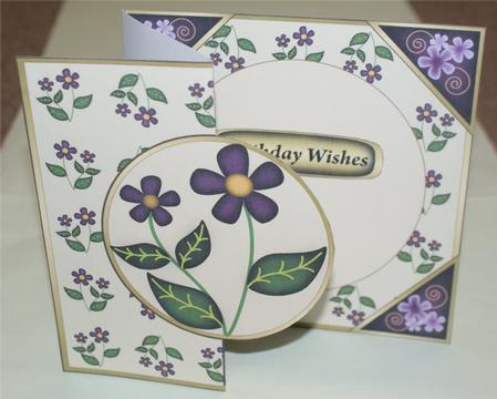 Bright Purple Flowers Fold Back by Christine Dixon