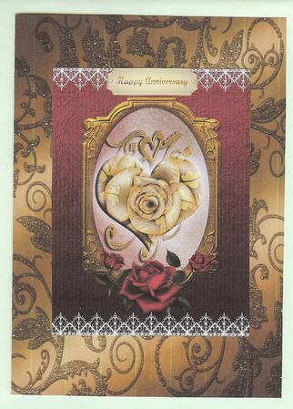 Heart of My Rose A4 Card by Christine Dixon