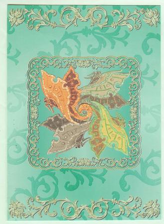 Gilding and Swirls in Green by Christine Dixon