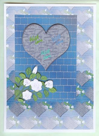 Wall of Love Heart and Roses Vellums by Christine Dixon