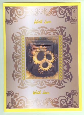 Art Deco Card Front in Coffee by Christine Dixon