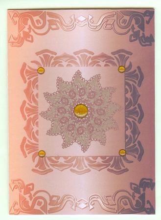 Art Deco Card Front in Calico by Christine Dixon