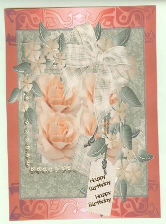 Art Deco Card Front in Copper by Christine Dixon
