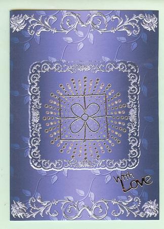 Silverleaf Card Front - Blue by Christine Dixon