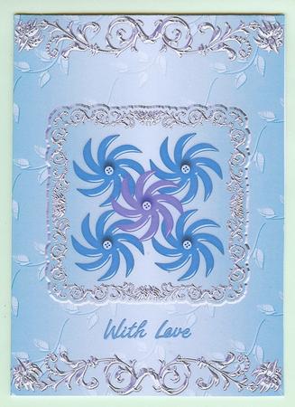 Silverleaf Card Front - Aqua by Christine Dixon