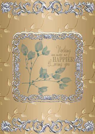 Silverleaf Card Front - Creamy Coffee by Christine Dixon