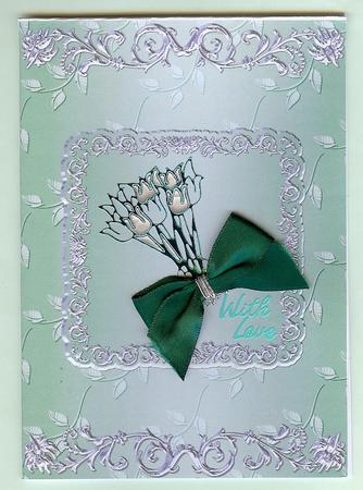 Silverleaf Card Front - Leaf Green by Christine Dixon