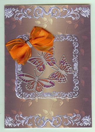 Silverleaf Card Front - Coffee by Christine Dixon