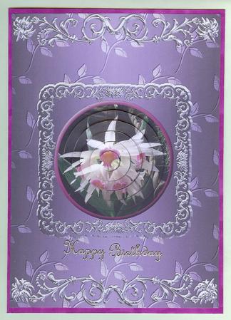 Silverleaf Card Front - Lavender by Christine Dixon