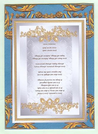 Teal Framed Paper by Christine Dixon