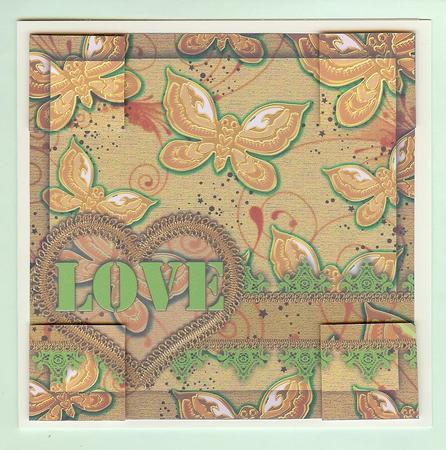 Multi Butterflies Love 8in Picture Topper by Christine Dixon