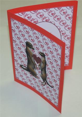 Meerkat Love Insert Valentines by Christine Dixon