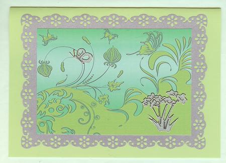 Flourish Garden Layered Background Green by Christine Dixon