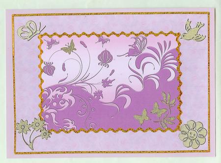 Flourish Garden Layered Background Magenta by Christine Dixon